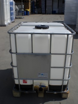 1.000 Liter Container, PE, natur, DN50