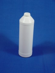 500 ml Flasche D, PE, weiß, rund, 38g